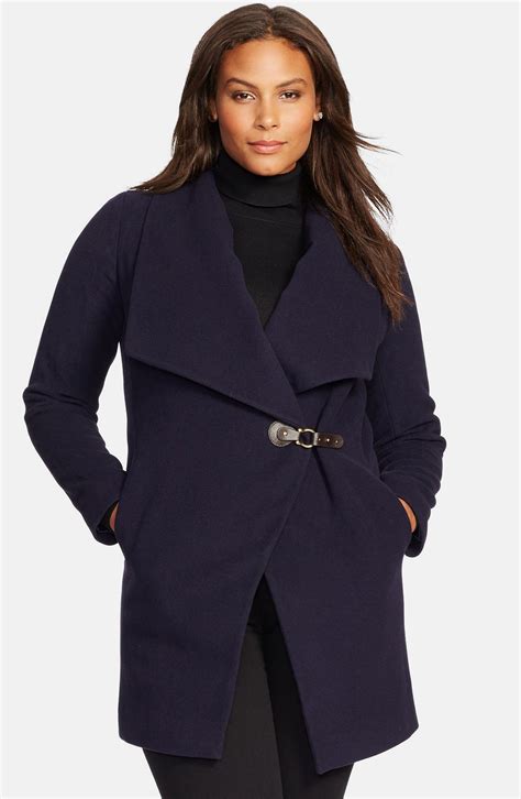 wool blend front coat